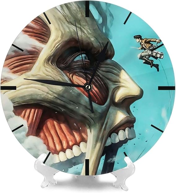 Amazon 進撃の巨人 Attack On Ti Tan 掛け時計 壁時計 壁掛け時計 かけ時計 静音 音無し シンプル デザイン おしゃれ 連続秒針 電池式 部屋装飾 インテリア 丸形 時計 直径約25cm 置き時計 掛け時計 オンライン通販