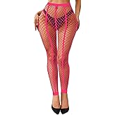 RSLOVE Womens Pantyhose Fishnet Stockings Sexy Tights Lace Hight Waist tights Mesh Stockings Fish Net Tights