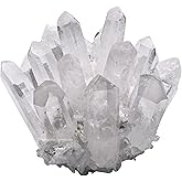 Amazing Gemstone Large Clear Quartz Crystal Cluster Points for Meditation, Home Decor and Gift - Natural Quartz Crystals and Healing Stones for Enhance Energy with Large Crystals Points