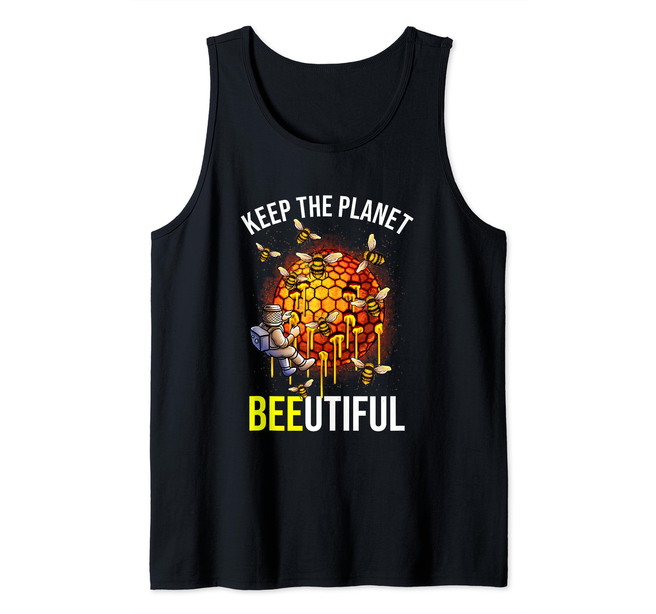 Keep The Planet Beeutiful Bee Honeybee Beekeeper Gardening Tank Top