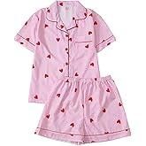 Pajamigols Pajamas for Women Set 2 Piece lounge sets Short Sleeve Tops and Shorts Button Down Collar Pjs Cute Sleepwear