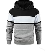 Haloumoning Boys Color Block Pullover Hoodies Kids Fashion Hooded Sweatshirts with Kangaroo Pockets
