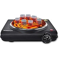 KITOSUN Multipurpose Electric Charcoal Burner - ETL Approved Hot Plate Charcoal Starter Cooking Heater with Heat Manage…