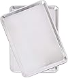 Nordic Ware Natural Aluminum Commercial Baker's Half Sheet (2 Pack), Silver