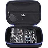 Tourmate Hard Storage Case for Mackie 4-channel Mixer- Travel Case for Storage Accessories,Protective Hard Shell Portable Travel(Box for Sale) (Black & Blue, 4-channel)