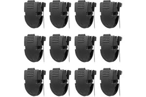 Mabor 12Pcs Cubicle Clips for Fabric Walls, Plastic Push Pin Hooks Fabric Panel Wall Clips for Hanging Photos Notes Memos Data Cables
