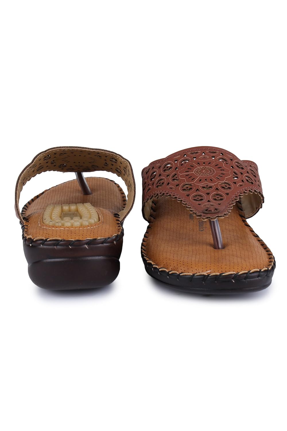 la shades ls-2004 brown doctor sole orthopaedic slippers for women