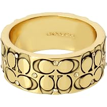 Amazon.com: Coach Women's Signature Logo Quilted Band Ring ...