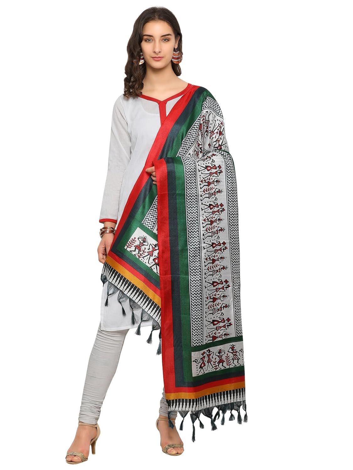 kanchnar women's bhagalpuri silk printed dupatta