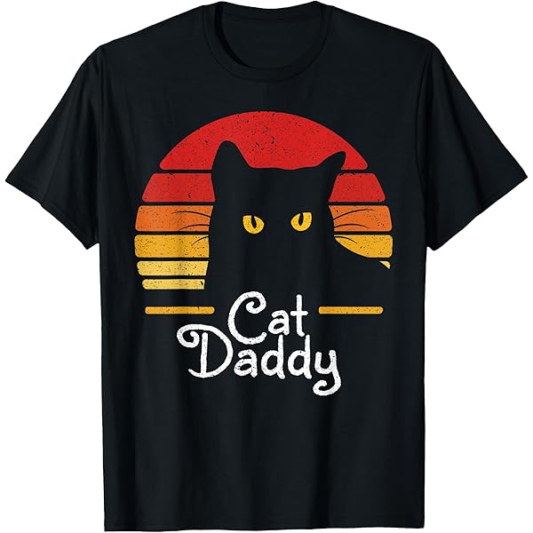 Amazon.com: Cat Daddy Vintage Eighties Style Cat Retro Distressed