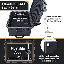 Lykus HC-6030 Large Waterproof Hard Case with