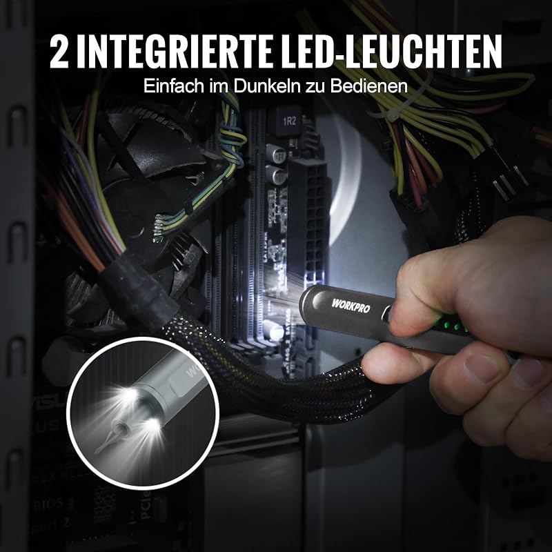 42-in-1 Elektrischer Schraubendreher Set, Feinmechaniker Schraubendreher Set mit 36 S2-Bits, Magnetischer Aufbewahrungsbox, Type-C Aufladung, für präzise Reparaturen von Telefon, Uhr, Kamera