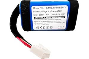 Replacement Battery for JBL Charge 4 Charge 4J JBLCHARGE4BLUAM Charge 4BLK ID998 IY1068 SUN-INTE-118 1INR19/66-3(7800mAh)
