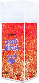 Hemway Fluorescent Peach Glitter Shaker 110g Super Chunky Craft Resin Epoxy
