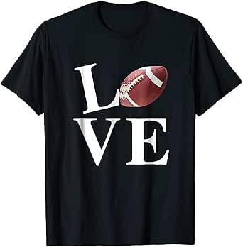 Amazon.com: I Love Football Shirt 3D Football: Clothing