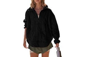 Daacee Oversized Lightweight Quilted Pullover Jacket for Women Casual Half Zip Puffer Jackets Padded Outwear with 4 Pockets