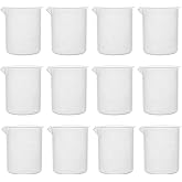 Eisco Polypropylene Beakers, 500ml, Autoclavable, Tapered Spout, 12 Pack | Optical Clarity, Chemical Durability &amp; Heat Tolerance, Raised Graduations, Plastic Beakers for Science Classroom &amp; Lab