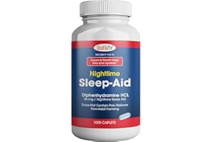 HEALTH LFE HealthLife® Sleep Aid (Diphenhydramine HCl Caplets, 25 mg Blue) 1000 Count