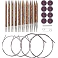 Knit Picks Options Interchangeable Rainbow Wood Circular Knitting Needle Set