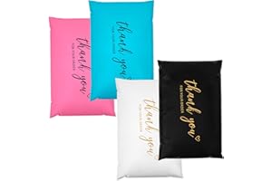 JinRuiKJ Thank You Poly Mailer - 6x9 Poly Mailers Variety Pack of 100, 25 Pcs Each Color, Strong Adhesive Shipping Bags for Clothing, Durable Thick Mailer Bags with Self Seal - Mixed Color