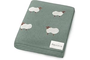 Bleu La La Whimsy Collection - 100% Luxury Cotton, Soft, Cozy, Lightweight, Receiving Blanket for Newborns & Infant Baby Boys