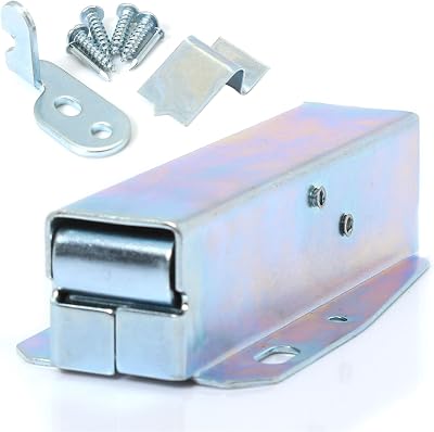 White Hinge Loft Door Touch Catch Hatch Push Latch for Attic Cupboard