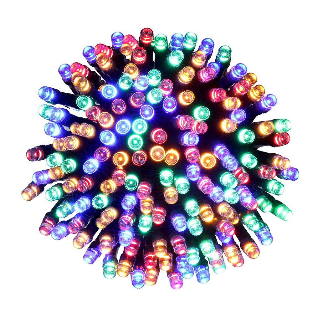 ANNT Solar Powered LED String Light, Ambiance Lighting, 55ft 17m 100 LED Solar Fairy String Lights for Outdoor, Gardens, Homes, Christmas Party (100 LED, Multi color)