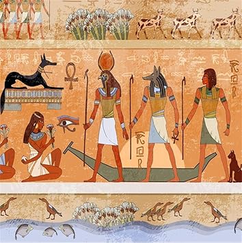 Amazon Com Gohebe 8x8ft Egyptian Wall Painting Photography