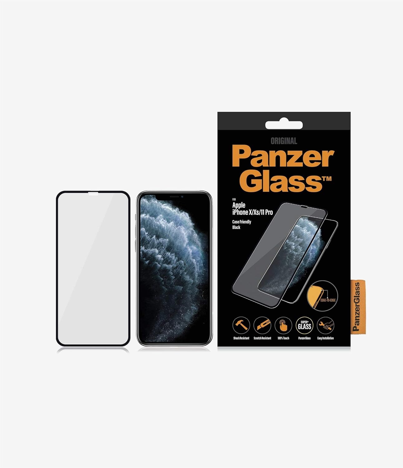 PanzerGlass Edge to Edge Protective Glass for iPhone 5.8 Inch CaseFriendly Black, iPhone 11 Pro/Xs/X - Image 3