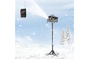 BIPOLARLIGHT 1500W Snow Machine for Indoor & Outdoors | 90 ° Swing Head Fake Snow Maker Machine with Manual & Wireless Remote Control | Adjustable Snowflake Size | Perfect for Christmas, Weddings, and Parties