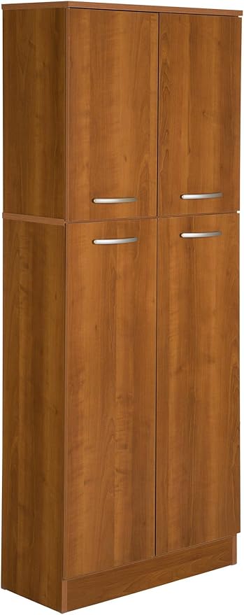 Amazon Com South Shore Morgan Cherry 4 Door Storage Pantry With