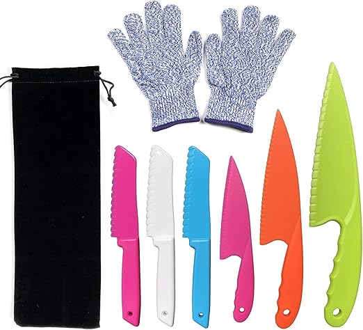 Amazon Com Ccut 6 Pieces Kid Plastic Kitchen Knife Set Children S