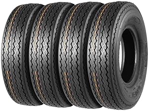 MaxAuto Trailer Tires 4.80-8 480-8 4.80x8 6PR Load Range C, Set of 4