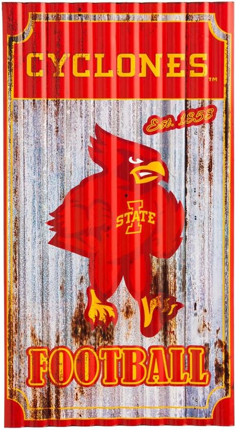 Team Sports America Iowa State Cyclones Corrugated Metal Wall Art