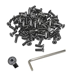 iexcell 100 Pcs M3 x 10mm Thread Pitch 0.5 mm Alloy