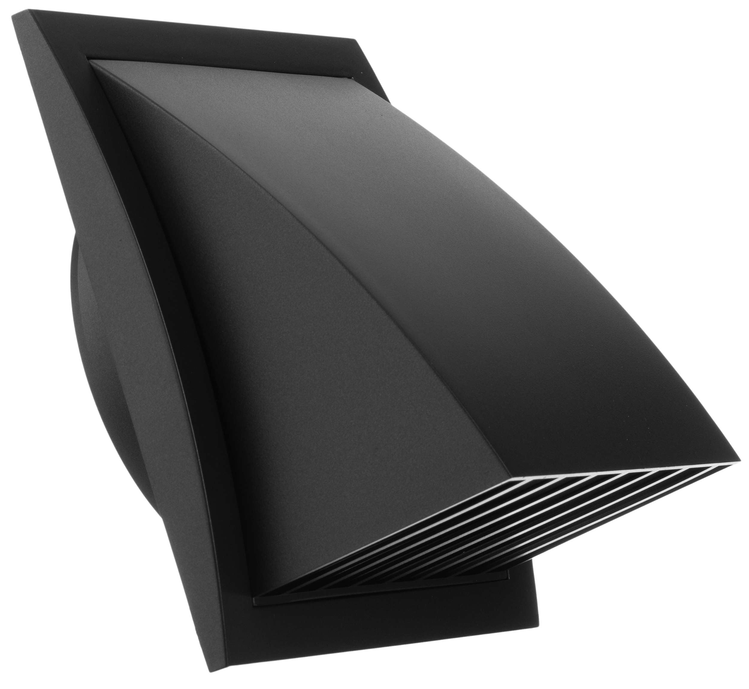 Ø 125mm / 5'' Cowled Duct Cover with Gravity Flap - Ventilation Grille with Rain and Wind Protection - External Air Vent Covers - ABS Plastic Anthracite