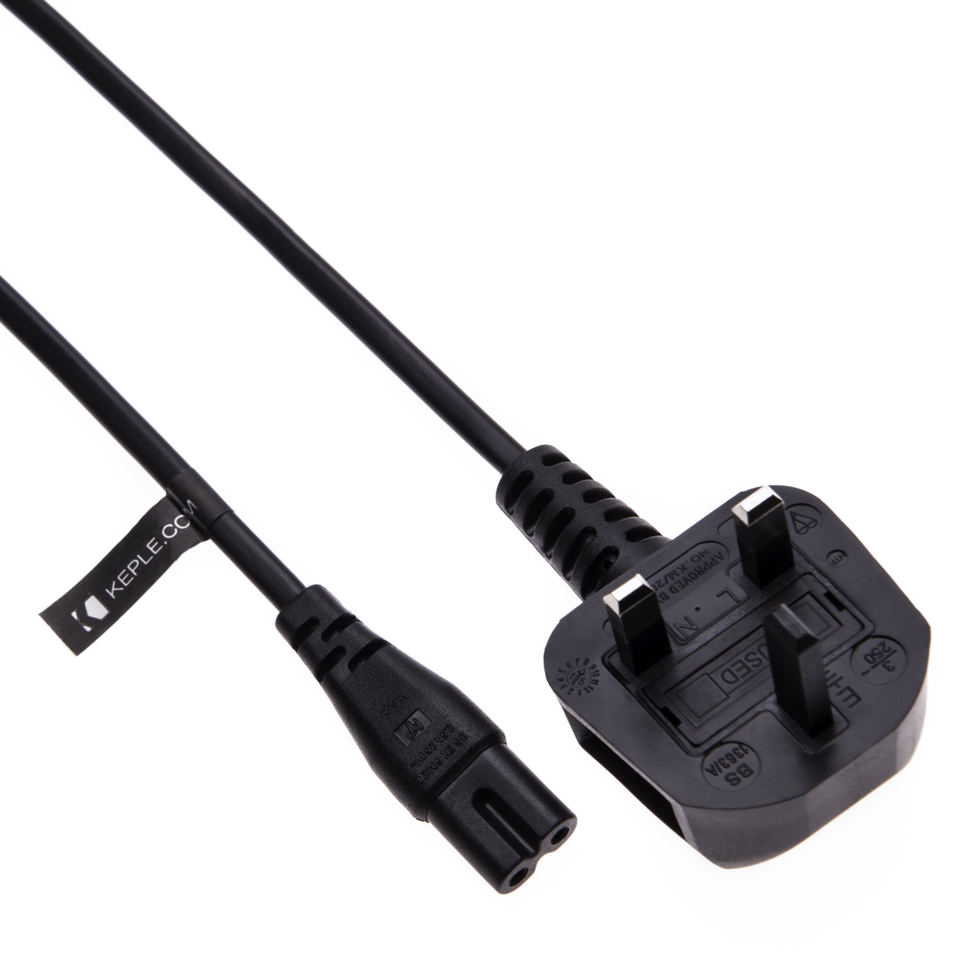 2 Pin Mains Power Cable Universal Fig Figure 8 UK Lead Compatible with HP Envy 4500 5530 5532 120 OfficeJet 4650 6968 6978 3830 Canon PIXMA MG2520 MG3220 MG3222 MG3520 MG5420 Printer | 3 Pin Wall 5m
