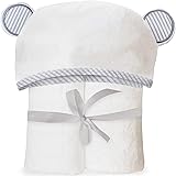San Francisco Baby Serviette de bain à capuche en bambou ultra doux avec oreilles pour bébés, tout-petits – Grande serviette 