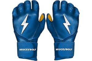 BRUCE BOLT Original Series Long Cuff Batting Gloves - Multiple Colors - Adult & Youth Sizes