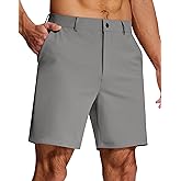 SERAMY Mens Golf Dress Shorts 7 Inch with 5 Pockets Stretch Lightweight Quick Dry Flat Front Shorts for Work Casual
