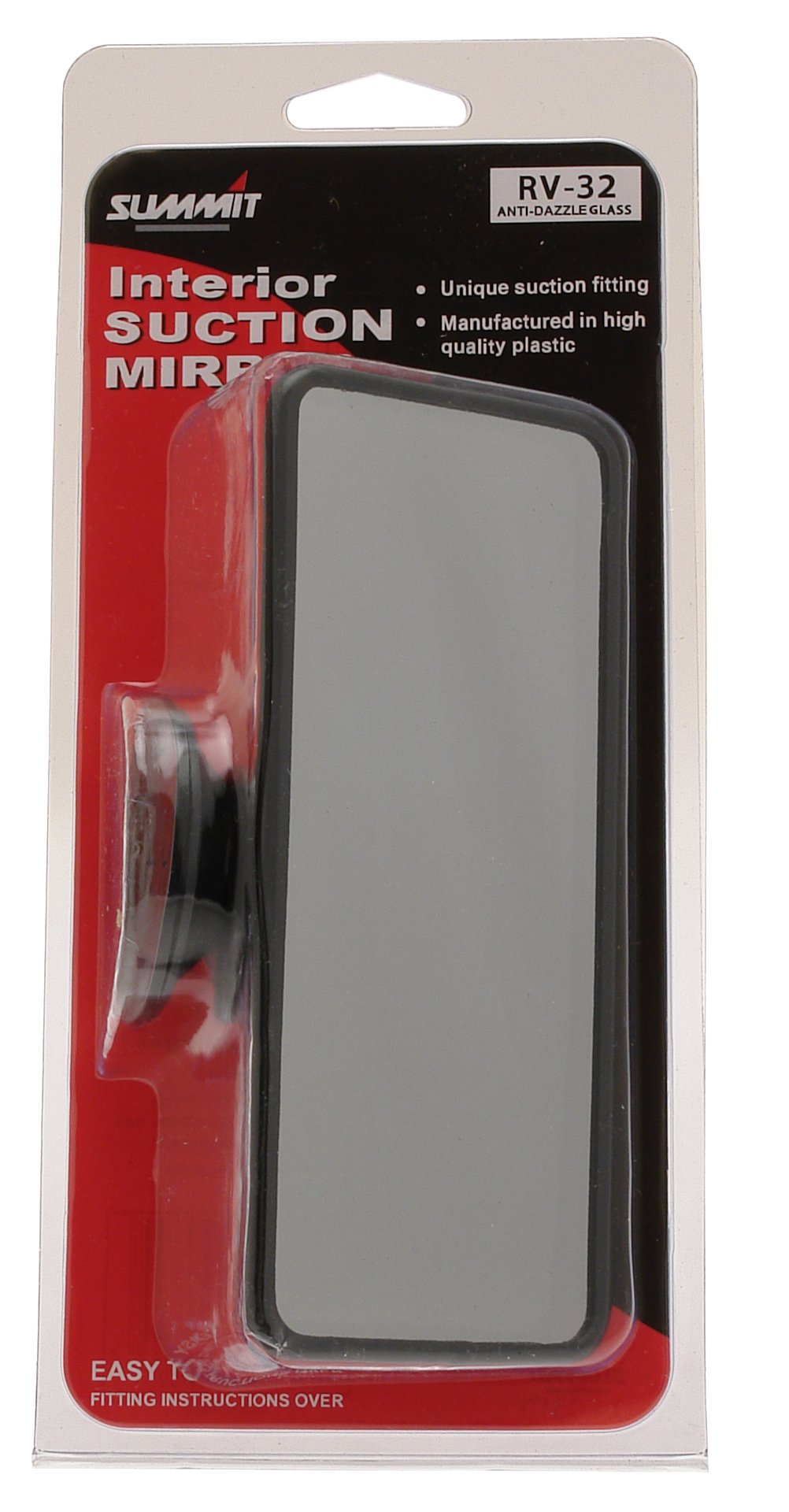 Summit RV-32 Anti-Dazzle Glass Mirror with Suction Pad