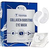 LA PURE Collagen Boosting Eye Mask Patches Under Eye Patches for Puffy Eyes Hyaluronic Acid Dark Circles Bags Lines Anti Wrinkles Anti Aging Hydrating Moisturizing Brightening Eye Gels 15ct
