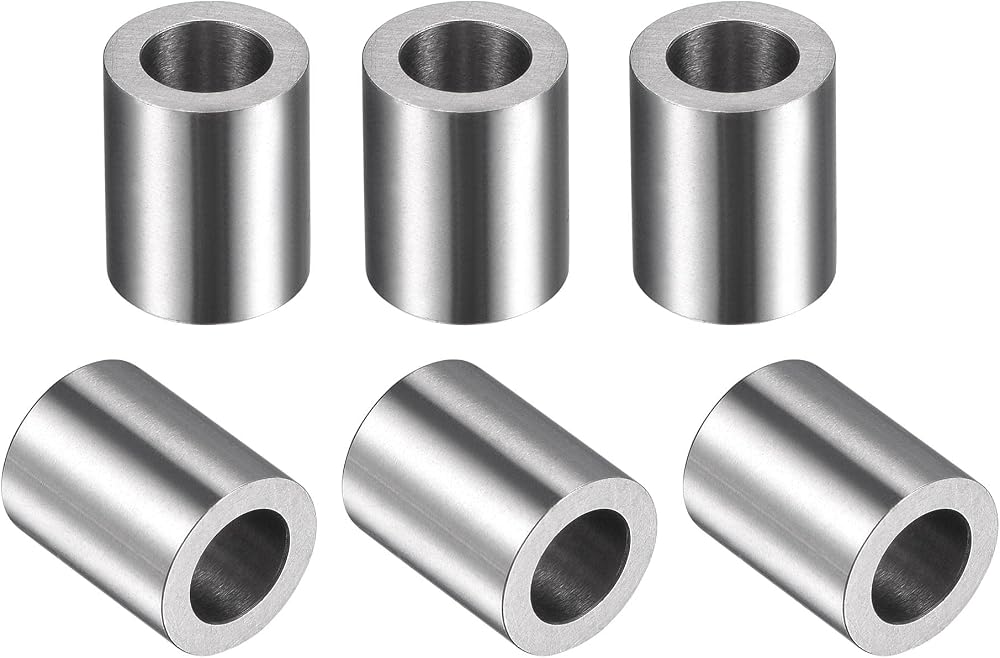 sourcing map Sleeve Bearings 5mm x 8mm x 10mm Chrome Steel Oilless Bushing 6pcs