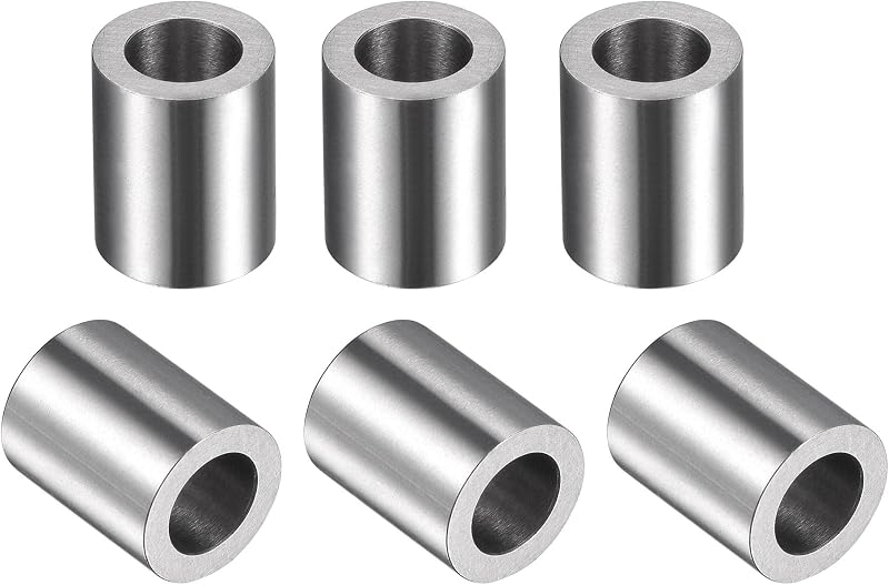 sourcing map Sleeve Bearings 5mm x 8mm x 10mm Chrome Steel Oilless Bushing 6pcs