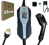 Primecom.Tech Level 2 Electric Vehicle (EV) Charger Amperage Adjustable (10Amp - 16Amp - 20Amp - 24Amp - 32Amp) 30Ft Cable EVSE Plug-in Hybrid (30 FT, 6-20P)