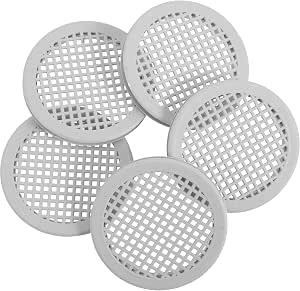 LIFKOME 10-Pack Round Air Vent Grilles - Plastic Mesh Vents For Cabinets, Wardrobes, & Shoe Racks