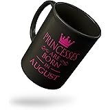 Siddhi Vinayak Collection Princesses are Born in July Happy Birthday Coffee Mug, 11oz(Black, SVC0262)