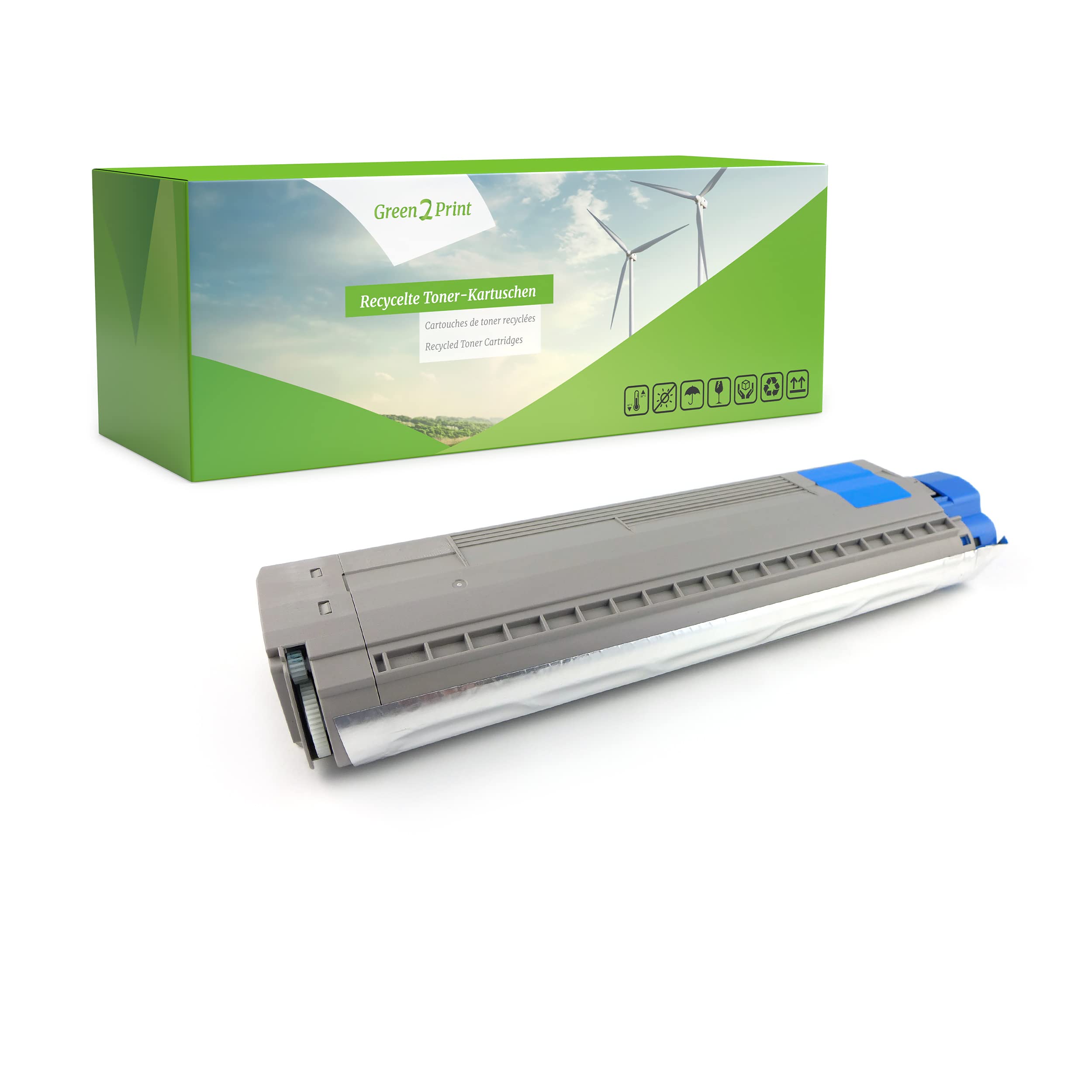 Green2Print Toner cyan 10000 pages replaces OKI 46443103 Toner cartridge for OKI C833N, C833DN