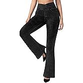 BRXL Stretchy Jeans for Women Flare Jeggings Leggings with Pockets Bell Bottom Crossover Pants Bootcut