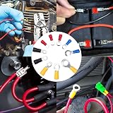 acdokuk 102 Pcs Copper Ring Crimp Terminals Connectors Kit, 4 Colours, 10 view 2